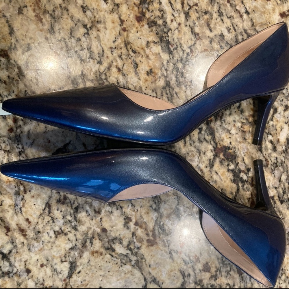 Oltremare Blue Calzature Donna Prada Heels Size 35 Gently Used Authentic w/Box